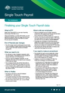 Finalising your Single Touch Payroll data for Employers pdf