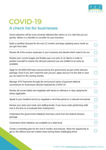 542 Partners Business Checklist March 2020 pdf